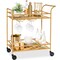 Best Choice Products 2-Tier Rolling Bar Cart Indoor/Outdoor w/ Storage Shelves, Wine Rack, Lockable Wheels